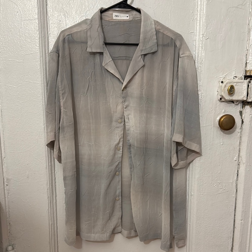 Zara Light Gray Collared Shirt